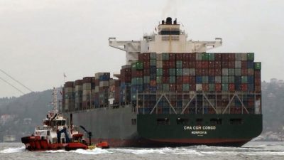 Dev Konteyner Gemisi “CMA CGM Congo”, İstanbul Boğazı’ndan Geçti